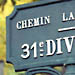 Road sign in the Cimetiere Montmartre, Paris.
