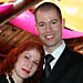 Lauri and Jack just after lunch finished. Wedding jitters?... None!