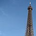 The Eiffel Tower viewed from the river Seine.
