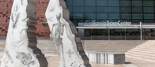 The entrance to the California Science Center, Los Angeles