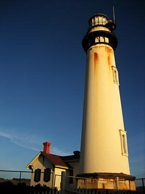 The beautiful Pigeon Point Lighthouse near Santa Cruz in California